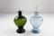 Danish Art Deco Blue and Green Glass Decanters, 1930s, Set of 2 18