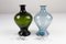Danish Art Deco Blue and Green Glass Decanters, 1930s, Set of 2 7