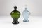 Danish Art Deco Blue and Green Glass Decanters, 1930s, Set of 2 2