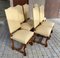High Backrest Chairs in Wood, Set of 6 3