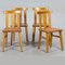 Pine Wood Chairs, Sweden, 1960s, Set of 4 2