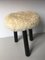 Danish Stool in Sheep Upholstery, 196os 8