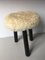 Danish Stool in Sheep Upholstery, 196os, Image 8