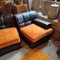 Juego de sofá modular Mid-Century con diseño curvado y tapicería vibrante, años 50, Imagen 6
