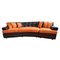 Mid-Century Modular Sofa Set with Curved Design and Vibrant Upholstery, 1950s 1