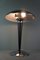 Vintage Scandinavian Bauhaus Style Mushroom Table Lamp in Chrome 3