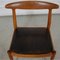 W1 Dining Chairs in Oak and Black Leather by Hans Wegner, 1960s, Set of 8, Image 10