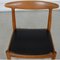 W1 Dining Chairs in Oak and Black Leather by Hans Wegner, 1960s, Set of 8, Image 4