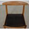W1 Dining Chairs in Oak and Black Leather by Hans Wegner, 1960s, Set of 8 9