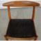 W1 Dining Chairs in Oak and Black Leather by Hans Wegner, 1960s, Set of 8, Image 3