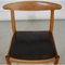 W1 Dining Chairs in Oak and Black Leather by Hans Wegner, 1960s, Set of 8 5