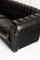 Chesterfield Drei-Sitzer Sofa aus schwarzem Leder von Natuzzi 15