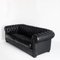 Canapé Chesterfield Trois Places en Cuir Noir par Natuzzi 5