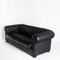 Chesterfield Three-Seater Sofa in Black Leather by Natuzzi 5