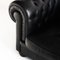 Sedia Chesterfield in pelle nera di Natuzzi, Immagine 10