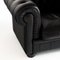 Sedia Chesterfield in pelle nera di Natuzzi, Immagine 7