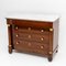 French Empire Chest of Drawers with White Marble Slab, 1800s, Image 2