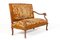 Antikes französisches Sofa mit Wandteppich aus Nussholz, 1800er 1