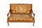 Antikes französisches Sofa mit Wandteppich aus Nussholz, 1800er 3
