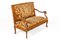 Antikes französisches Sofa mit Wandteppich aus Nussholz, 1800er 7