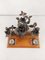 Inkwell Holder with Wrought Iron Rosette by Lode Van Boeckel, 1890s 1