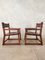 Spanish Biosca Style Armchairs in Leather and Wood, 1970s, Set of 2 10