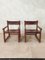 Spanish Biosca Style Armchairs in Leather and Wood, 1970s, Set of 2, Image 1