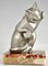 Fermalibri Art Deco Cat and Bulldog di Irenée Rochard, 1930, set di 2, Immagine 4