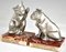 Art Deco Cat and Bulldog Bookends by Irenée Rochard, 1930, Set of 2 2