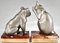 Art Deco Cat and Bulldog Bookends by Irenée Rochard, 1930, Set of 2 5