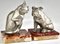 Fermalibri Art Deco Cat and Bulldog di Irenée Rochard, 1930, set di 2, Immagine 3