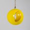 Lámpara colgante Eclisse italiana en amarillo de Carlo Nason para Mazzega, años 60, Imagen 5