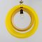 Lámpara colgante Eclisse italiana en amarillo de Carlo Nason para Mazzega, años 60, Imagen 1