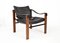 Chelsea Lounge Chair in Black Faux Leather and Teak by Maurice Burke for Arkana England, 1960s, Image 1