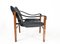 Chelsea Lounge Chair in Black Faux Leather and Teak by Maurice Burke for Arkana England, 1960s 3