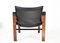 Chelsea Lounge Chair in Black Faux Leather and Teak by Maurice Burke for Arkana England, 1960s 5