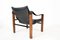 Chelsea Lounge Chair in Black Faux Leather and Teak by Maurice Burke for Arkana England, 1960s 4