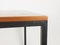 Small Mid-Century Modern Serving Table in Black Metal and Teak on Wheels, 1950s, Image 7