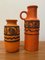 Orange Fat Lava Vases from Scheurich, 1960s, Set of 2 8