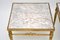 Vintage French Brass and Marble Side Tables, 1950, Set of 2 6