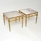 Vintage French Brass and Marble Side Tables, 1950, Set of 2, Image 3