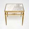 Vintage French Brass and Marble Side Tables, 1950, Set of 2 5