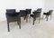 Vintage Dining Chairs in Black Leather by De Couro Brazil, 1980s, Set of 8 6