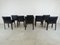Vintage Esszimmerstühle aus schwarzem Leder von De Couro Brazil, 1980er, 8er Set 7