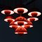 Lámpara de araña Flower Pot para Le Salon Rouge de Verner Panton para Louis Poulsen, Dinamarca, 1968, Imagen 13