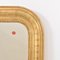 Espejo Louis Philippe antiguo pequeño, Espejo dorado, Espejo antiguo en hoja de oro, Racimos de uvas, Siglo Xix. , 1870, Imagen 5