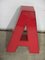 Letter A to in Red Plastic, 1970s 1