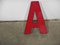 Letter A to in Red Plastic, 1970s 4