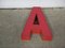 Letter A to in Red Plastic, 1970s, Image 5