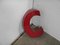 Letter C in Red Plastic, 1970s 1